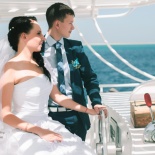 Wedding abroad in Egypt, "Grand Marine" on a yacht Red Sea, Hurghada, Giftun island.