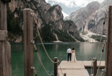 Lago di Braies wedding photoshoot, Italy