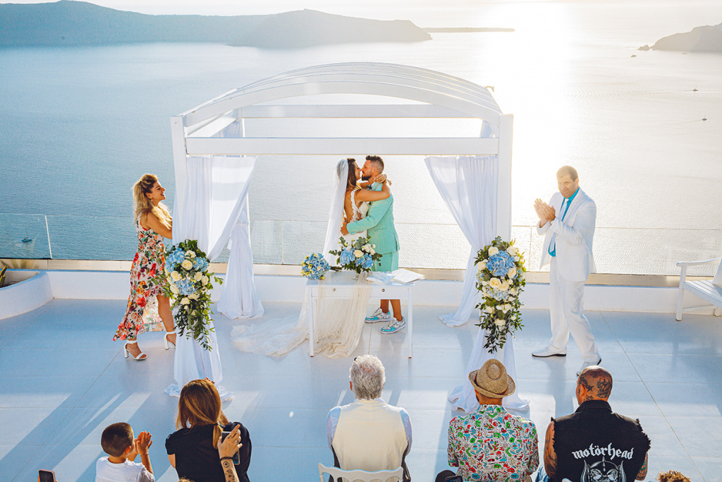 Wedding venue in Santorini