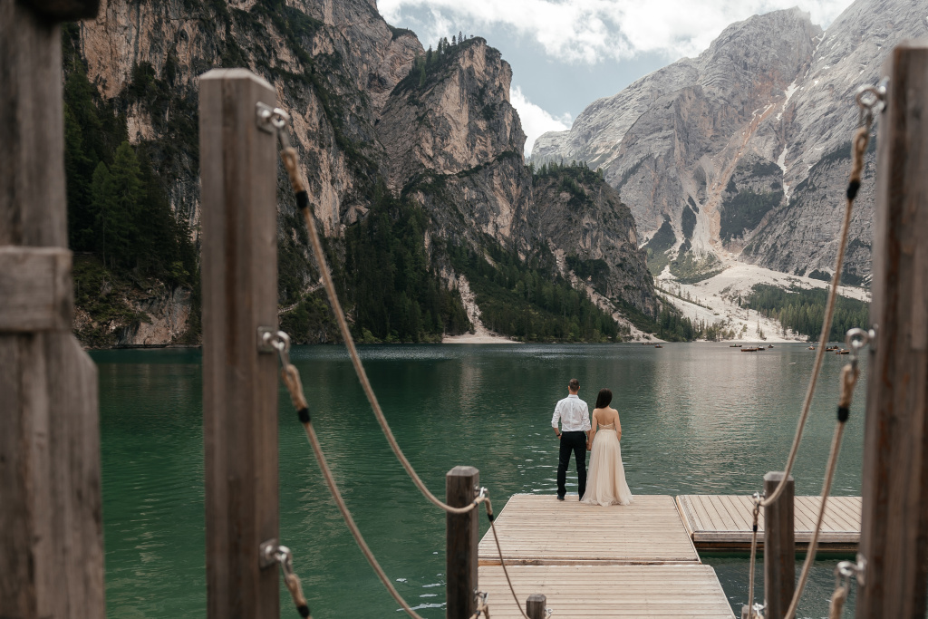 Lago di Braies wedding photoshoot, Italy, Italy, Vladimir Kiselev photographer, #28447