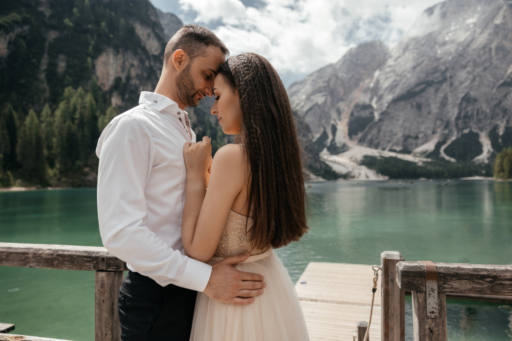 Lago di Braies wedding photoshoot, Italy, Italy, Vladimir Kiselev photographer, #28446