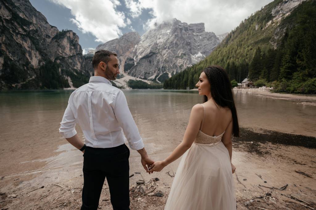 Lago di Braies wedding photoshoot, Italy, Italy, Vladimir Kiselev photographer, #28454
