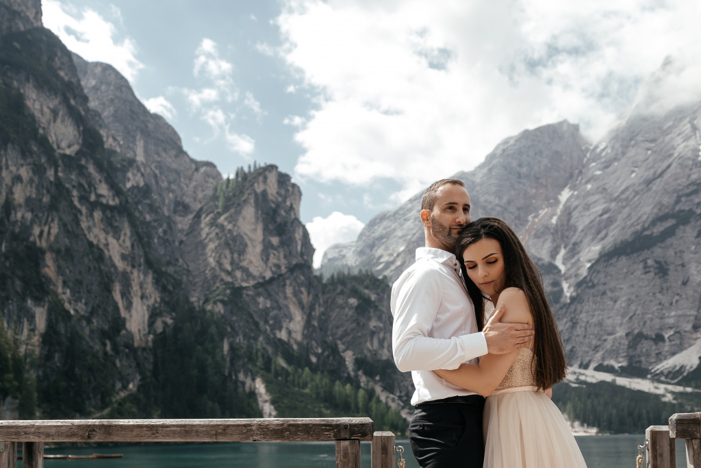 Lago di Braies wedding photoshoot, Italy, Italy, Vladimir Kiselev photographer, #28445