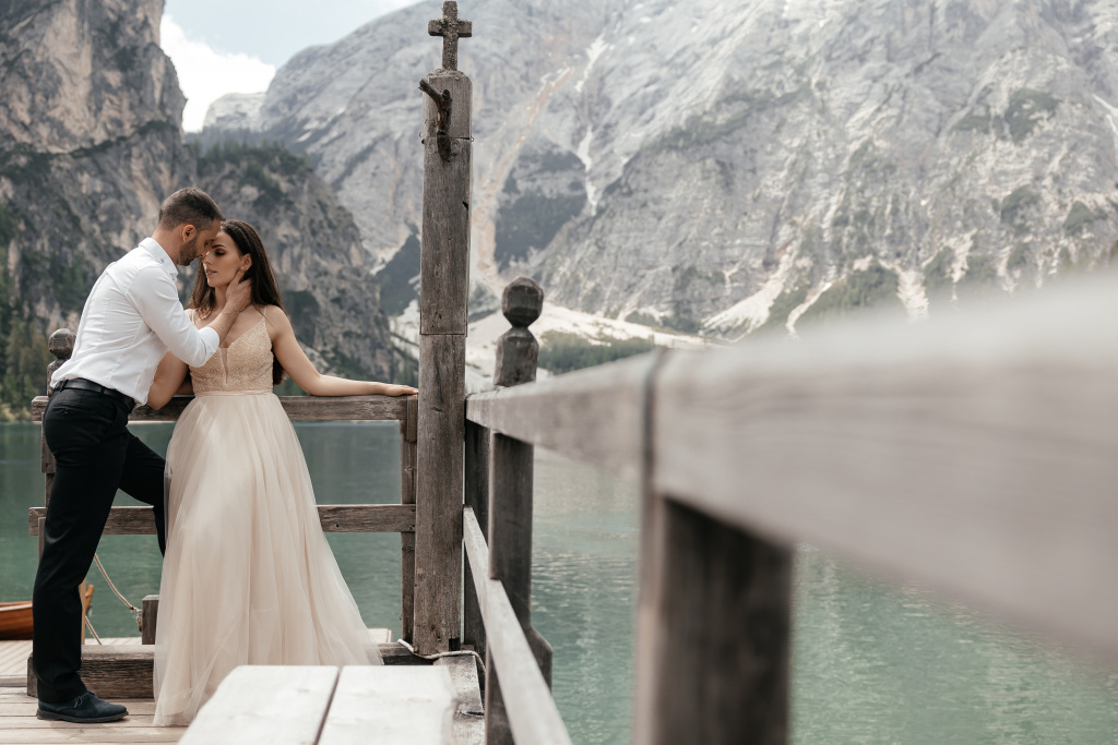 Lago di Braies wedding photoshoot, Italy, Italy, Vladimir Kiselev photographer, #28451