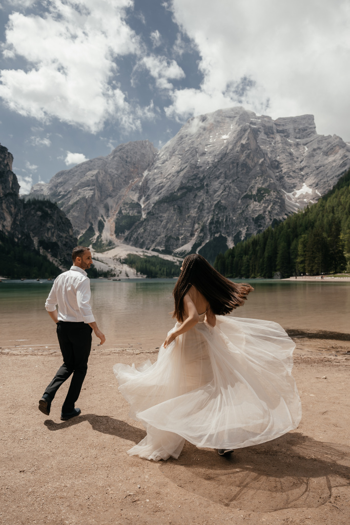 Lago di Braies wedding photoshoot, Italy, Italy, Vladimir Kiselev photographer, #28452