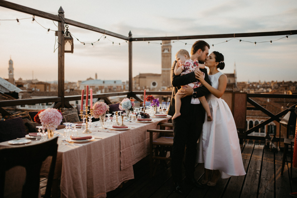 Venice rooftop wedding