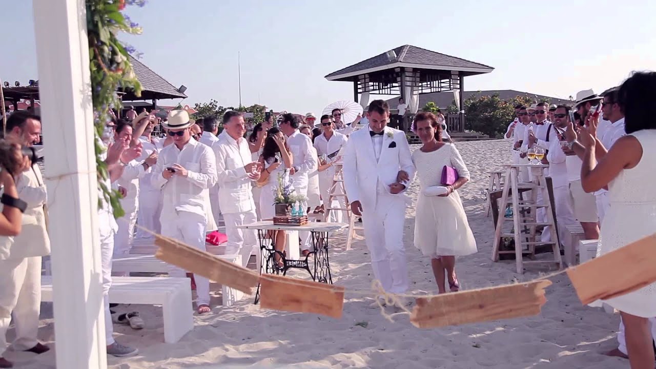 Happy beach wedding