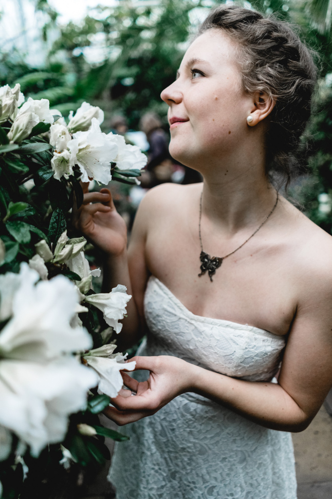 Bride and Flowers