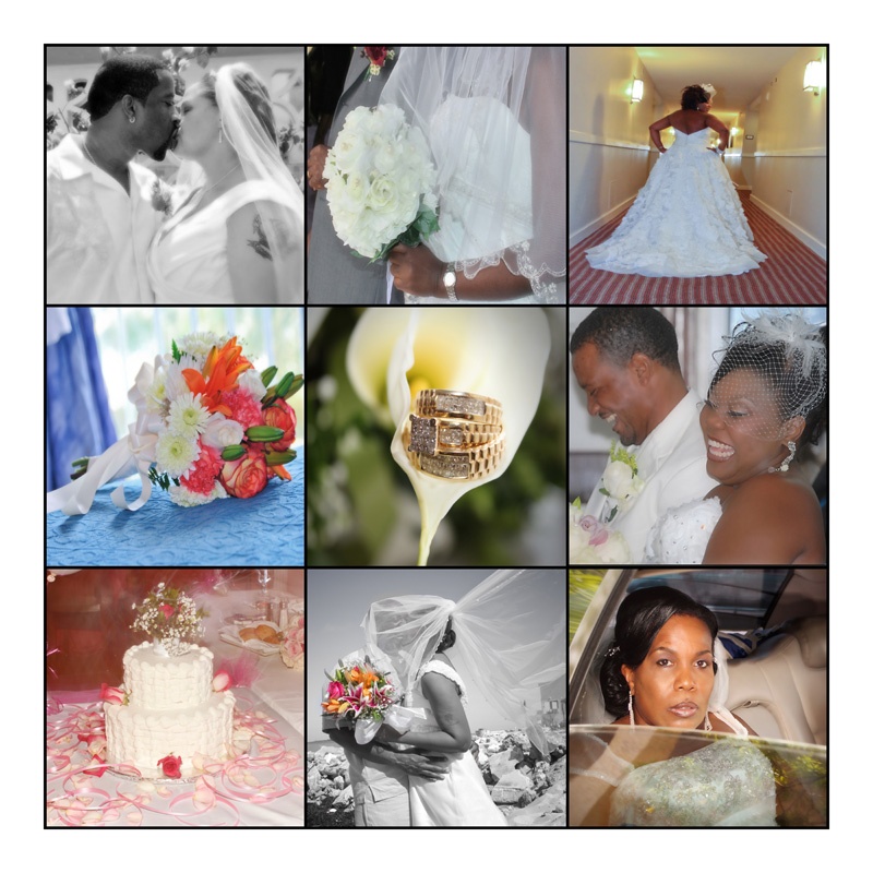 Bahamas Wedding Collage by Nassau & Paradise Island Photographer Wayne Rolle.