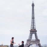 Caitlin & Gustavo's surprise proposal in Paris