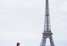 Caitlin & Gustavo's surprise proposal in Paris
