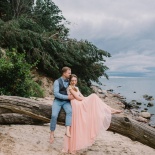 Quiet elopement at Baltic Sea. Gdansk, Poland