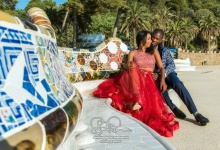 Photo shoot at Park Guell in Barcelona, Spain