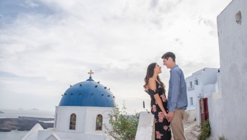 Quinton and Skye | A love story in Santorini