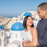 Kym and Arvin | Santorini maternity photoshoot