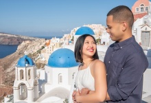 Kym and Arvin | Santorini maternity photoshoot