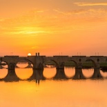 Sunrises and sunsets over the Guadiana river (Extremadura)