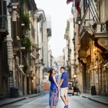 Love story in night Rome